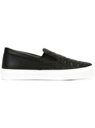 кеды-слипон с узором  Salvatore Ferragamo
