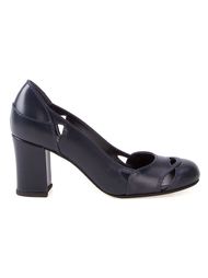 Синие chunky heel pumps Sarah Chofakian