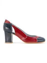 Синие panel chunky heel pumps Sarah Chofakian