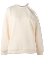 loop detail cold shoulder sweatshirt Christopher Kane
