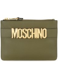 клатч с лямкой с логотипом Moschino