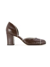 Коричневые chunky heel pumps Sarah Chofakian