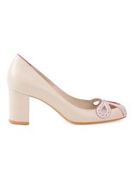 Белые chunky heel pumps Sarah Chofakian
