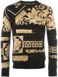 свитер с вышивкой барокко  Versace