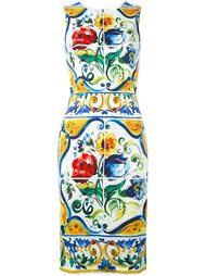 Majolica print fitted dress Dolce &amp; Gabbana