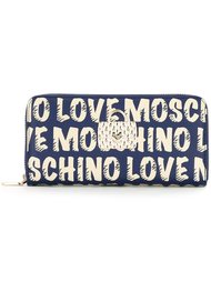 logo print zip around wallet Love Moschino