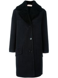 пальто с шерстяным воротником  Marni