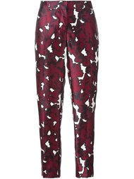 floral print trousers Oscar de la Renta