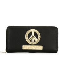 peace symbol zip around wallet Love Moschino