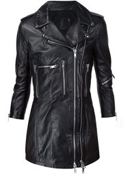 long biker jacket R13