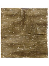 crinkled floral print scarf John Varvatos