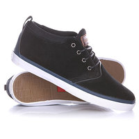 Кеды кроссовки высокие Quiksilver Griffin Suede Black/Blue/White