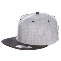 Бейсболка Yupoong Classic Snapback 2-Tone Heather Grey/Black
