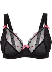 Бюстгальтер, чашка C (черный/ярко-розовый) Bonprix