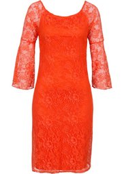 Кружевное платье в стиле Кармен (цвет белой шерсти) Bonprix