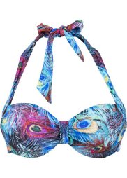 Купальный бюстгальтер на косточках, чашка D (яркий рисунок) Bonprix