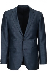 Приталенный костюм из фактурной шерсти HUGO BOSS Black Label