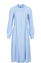 Приталенное платье с воротником аскот и плиссированной юбкой No. 21