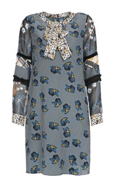 Шелковое платье с цветочным принтом и воротником-аскот Dorothee Schumacher
