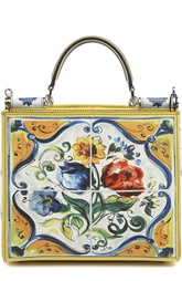 Кожаная сумка-тоут Sicily  с принтом Dolce &amp; Gabbana