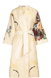 Платье-кимоно с цветочным принтом Valentino