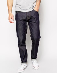 Однотонные прямые джинсы из сухой ткани Nudie Jeans Steady Eddie