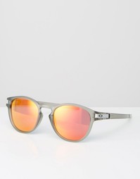 Солнцезащитные очки в круглой оправе с красными зеркальными стеклами O Oakley