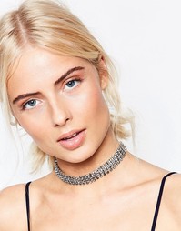 Ожерелье-чокер в 4 ряда с кристаллами Swarovski от Krystal