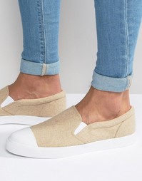 Кеды-слипоны ASOS - Серо-коричневый