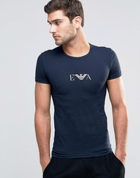 Эластичная футболка Emporio Armani - Темно-синий