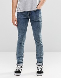 Синие мраморные супероблегающие джинсы Levis 519 - Ray Levis®