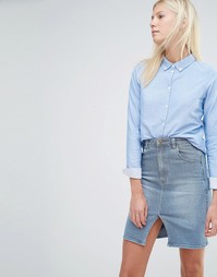 Приталенная рубашка Vero Moda - Кашемировый синий