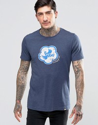 Темно-синяя футболка с принтом голубей Pretty Green - Темно-синий