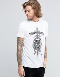 Футболка с принтом Motorhead ASOS - Белый