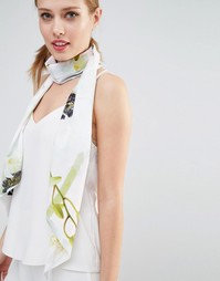Узкий шарф с лепестками Ted Baker Tanya - Бледно-синий