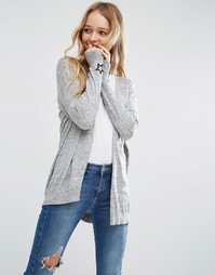 Свободный кардиган с нашивками в виде звезд на манжетах ASOS