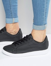 Черные кроссовки с пирамидной текстурой на шнуровке ASOS - Черный