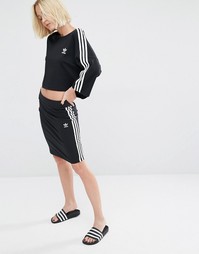 Юбка с тремя полосками adidas Originals - Черный