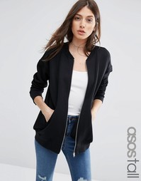 Трикотажная куртка-пилот ASOS TALL The Ultimate - Черный