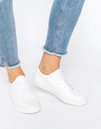 Белые лакированные кроссовки Glamorous - Белый лакированный