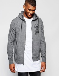 Серый худи на молнии Nike Legacy 805134-071 - Серый