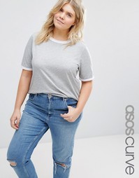 Футболка на манжетах ASOS CURVE Basic