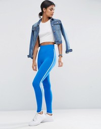 Леггинсы с контрастными полосками ASOS - Электрик синий