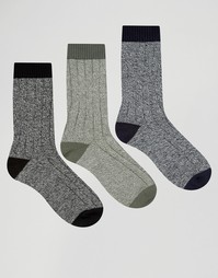 Набор из 3 пар толстых носков ASOS - Мульти
