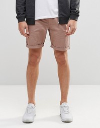 Бледно-розовые шорты чиносы узкого кроя ASOS - Имбирное печенье