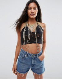 Фестивальное ожерелье в восточном стиле ASOS - Золотой