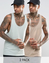 Комплект из 2 маек-борцовок ASOS СКИДКА 17%