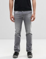 Серые прямые джинсы с выбеленным эффектом Diesel Buster 853T