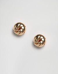 Серьги-гвоздики в виде пончиков ASOS - Золотой
