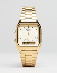 Электронные часы-браслет Casio AQ-230GA-9DMQYES - Золотой